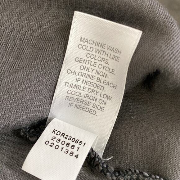 J Jill Pure Jill Velour A Line Dress V Neck Front Pockets Crushed Gray Size M - Picture 13 of 14